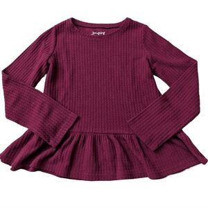 Jumping Beans Girls Thermal Peplum-Hem Top